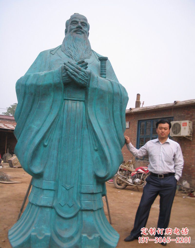 宁波青铜孔子行教像