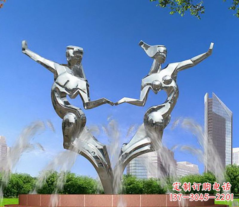 宁波情侣跳舞不锈钢抽象人物