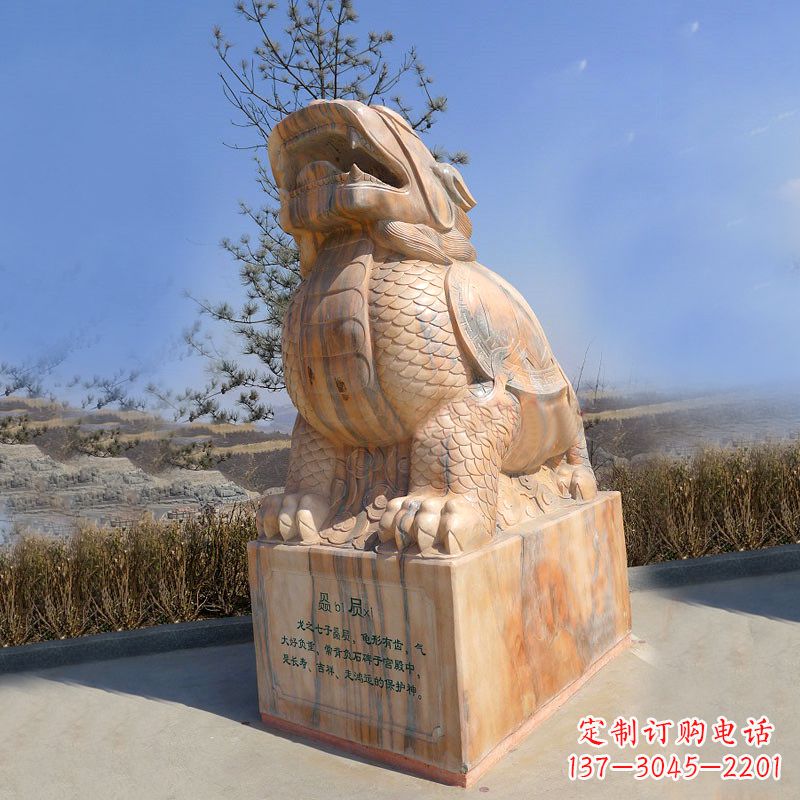 宁波曲阳石雕赑屃摆件-公园广场文化动物雕塑