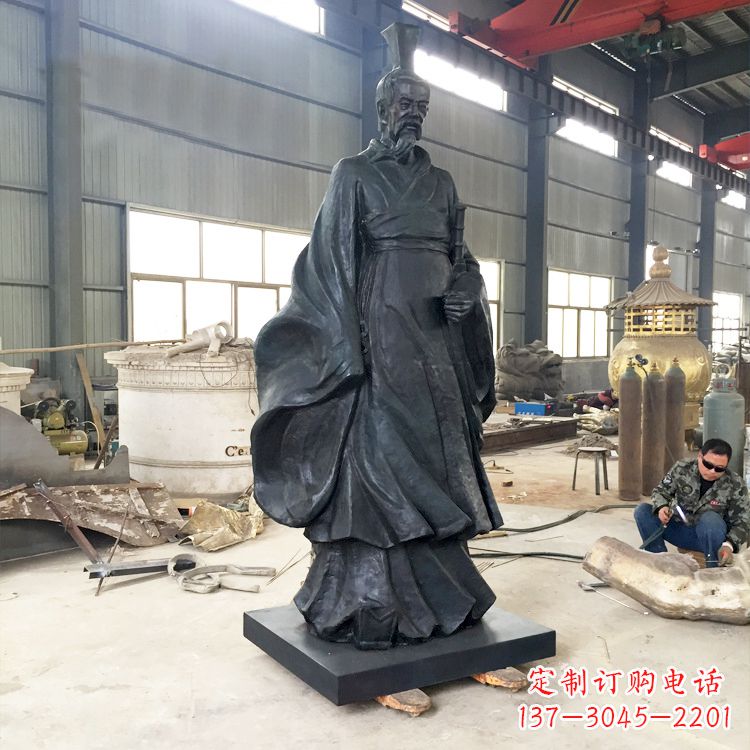 宁波屈原铜雕像