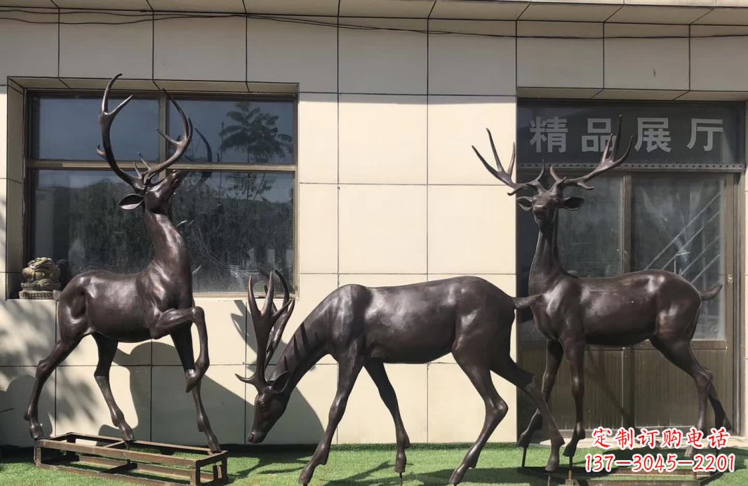 宁波群鹿铜雕塑,艺术精雕细琢
