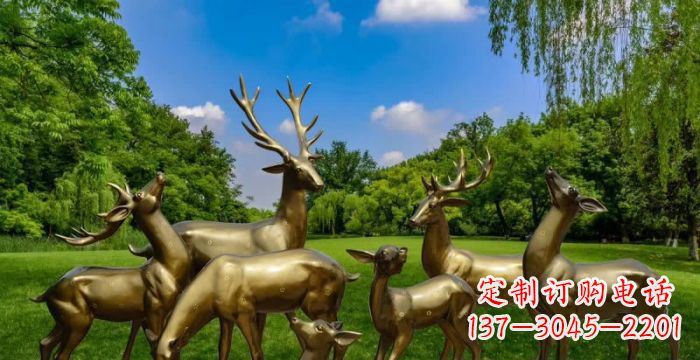 宁波群雄逐鹿,高贵精美的鹿雕塑