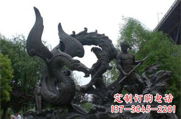宁波赛龙舟铜雕,青史留驰名!