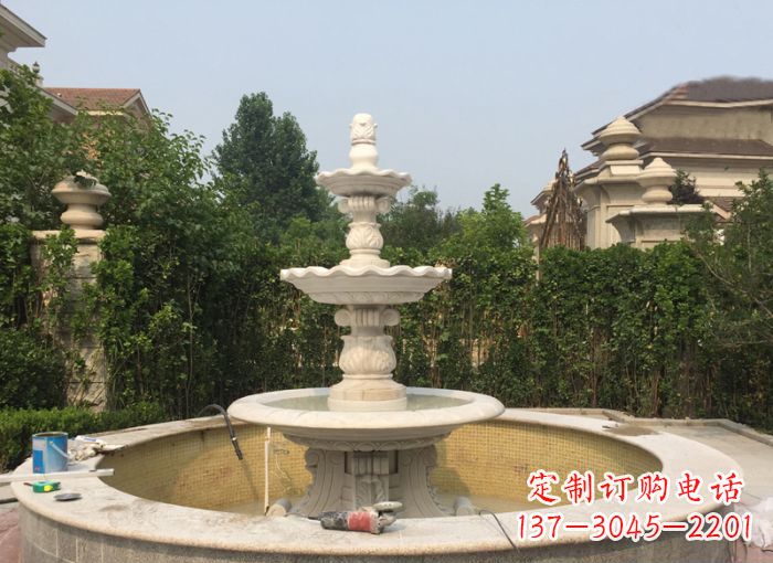 宁波三层喷泉公园石雕--唤醒公园原始的气息
