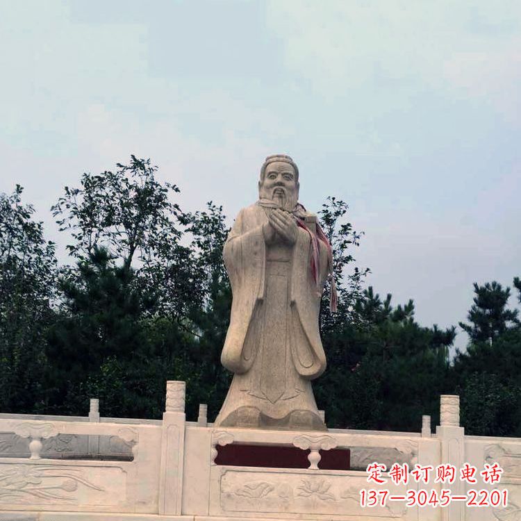 宁波三皇五帝之尧帝大理石景区广场雕塑