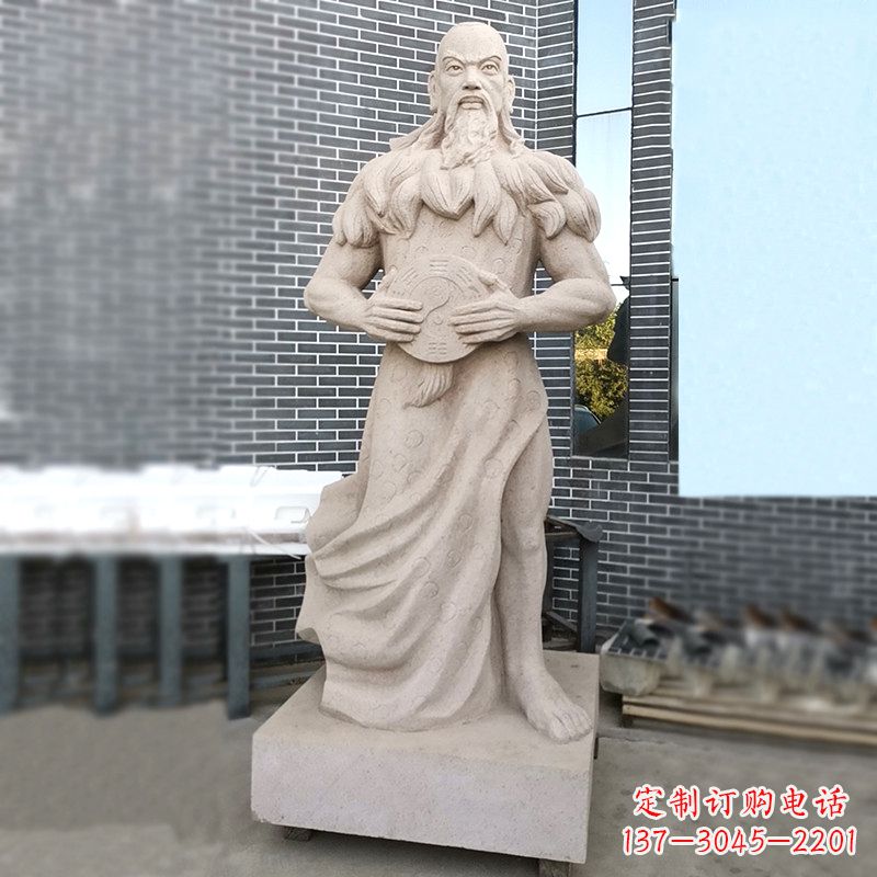 宁波手工雕刻伏羲石雕塑像