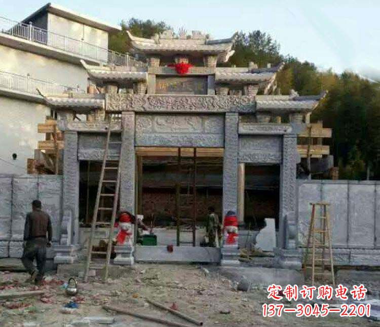 宁波三门仿古石雕牌坊打造质感升级的精致建筑