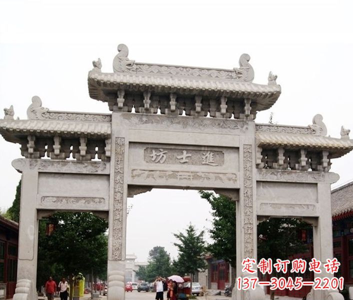 宁波艺术匠心打造的石雕牌坊