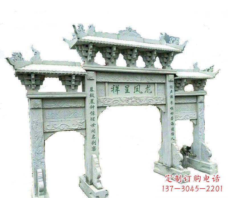 宁波中领雕塑:三门牌坊石雕