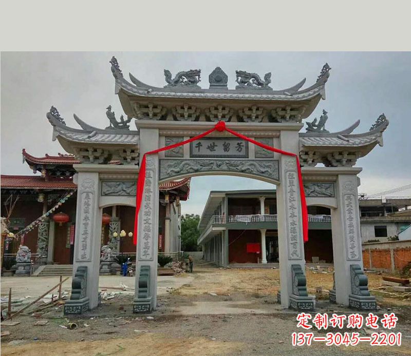 宁波以传统工艺为源的独特牌坊石雕