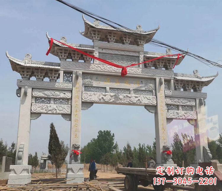 宁波中领雕塑-大理石牌坊石雕