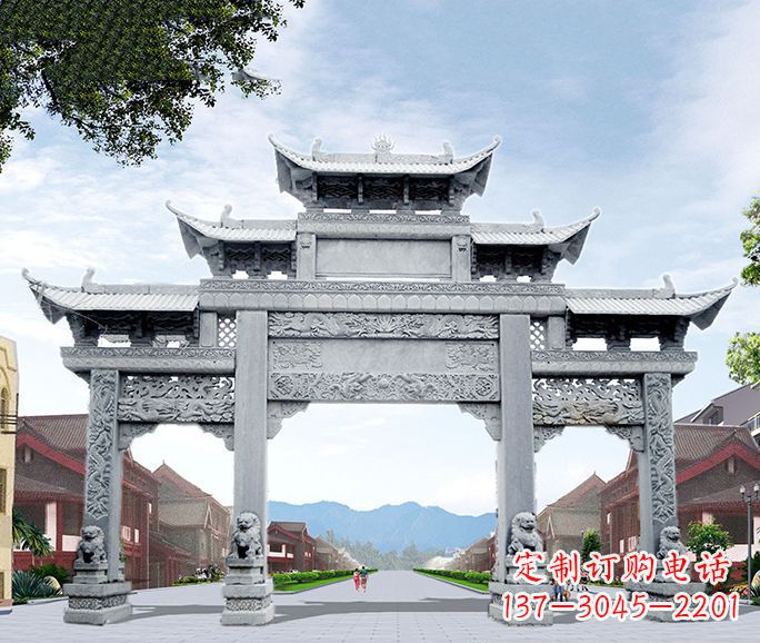 宁波高品质牌坊石雕,为您量身定制