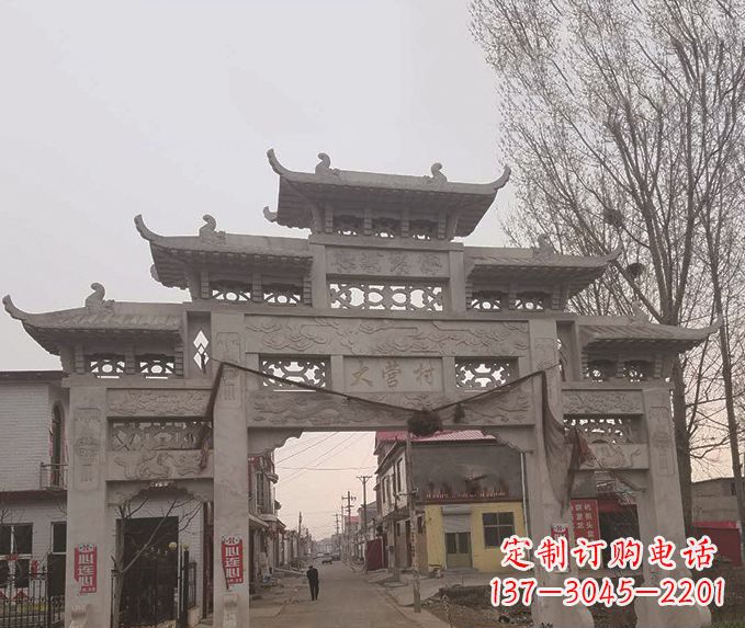 宁波精美牌坊石雕，定制精美属于您的雕塑