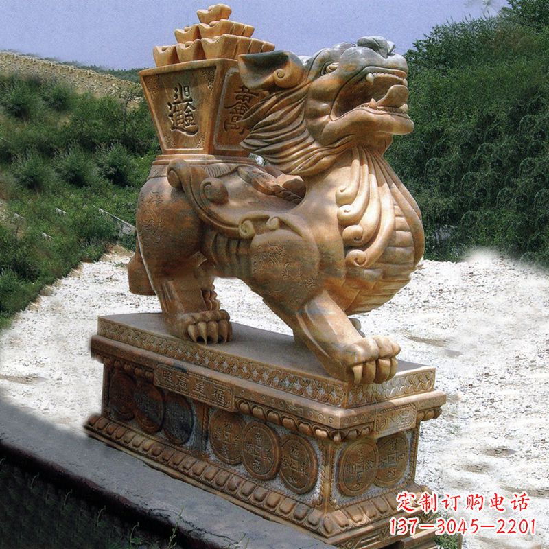 宁波标题:雕刻吉祥传统文化——貔貅石雕