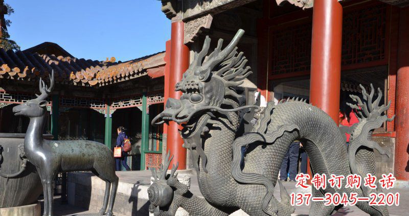 宁波中领雕塑厂家的青铜神龙雕塑，以神龙作为主…