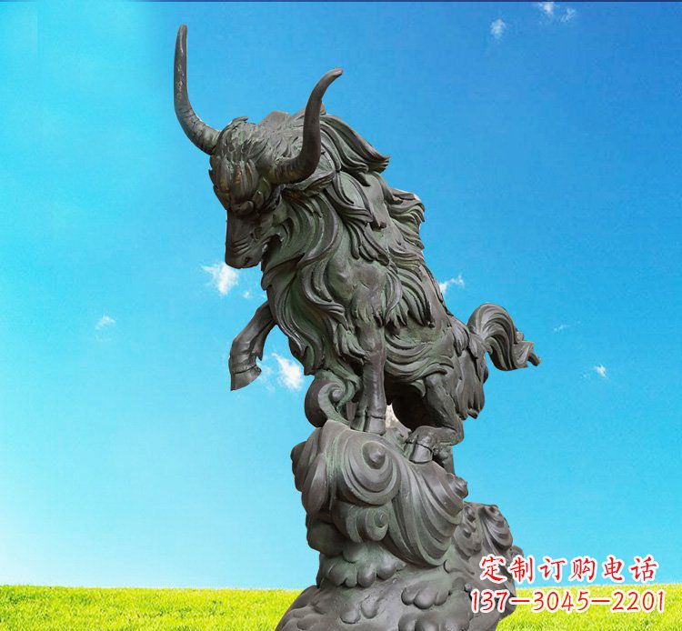宁波中领雕塑神牛踏波铜雕
