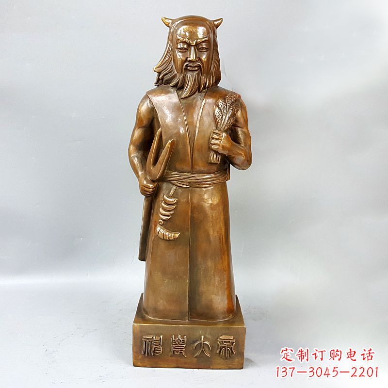 宁波尊贵的神农大帝铜雕塑