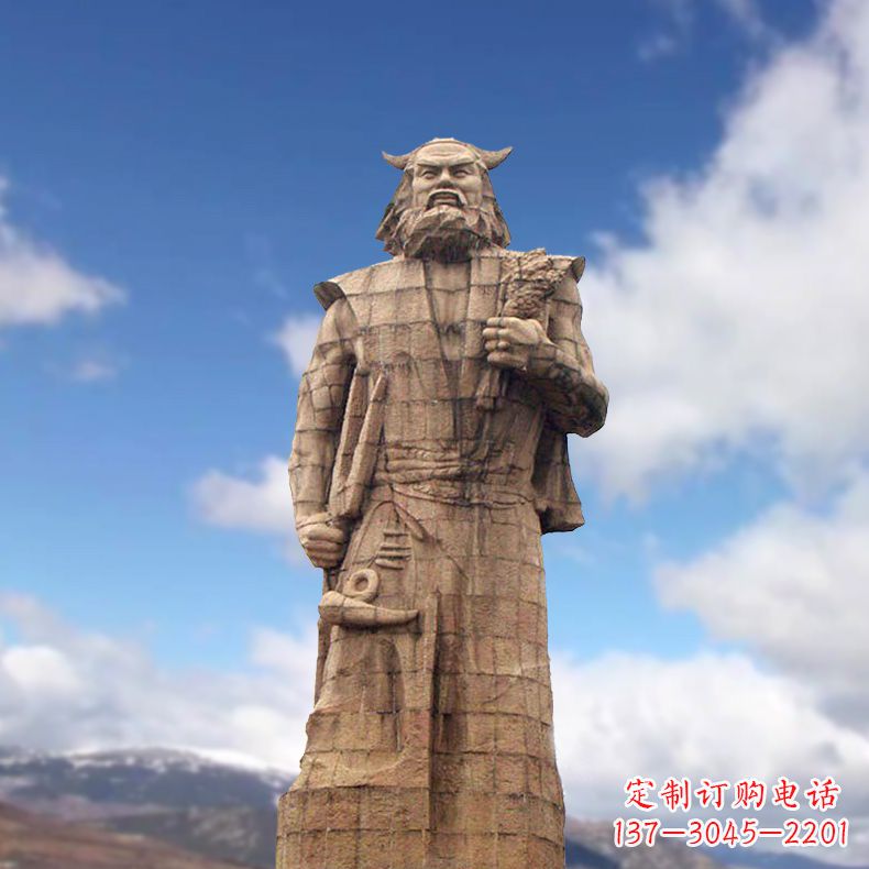 宁波精美神农大型石雕像,由中领雕塑定制