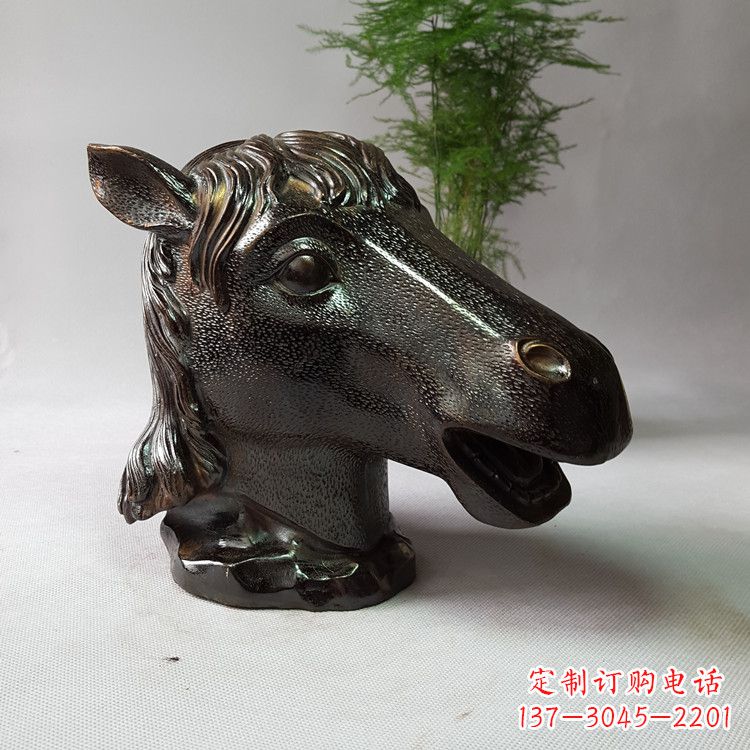 宁波中领雕塑：生肖马铸铜兽首
