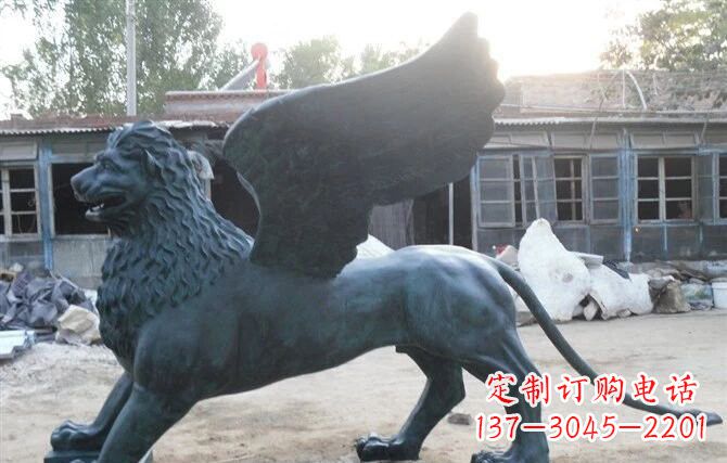 宁波马可飞狮雕塑,完美展现古典风采