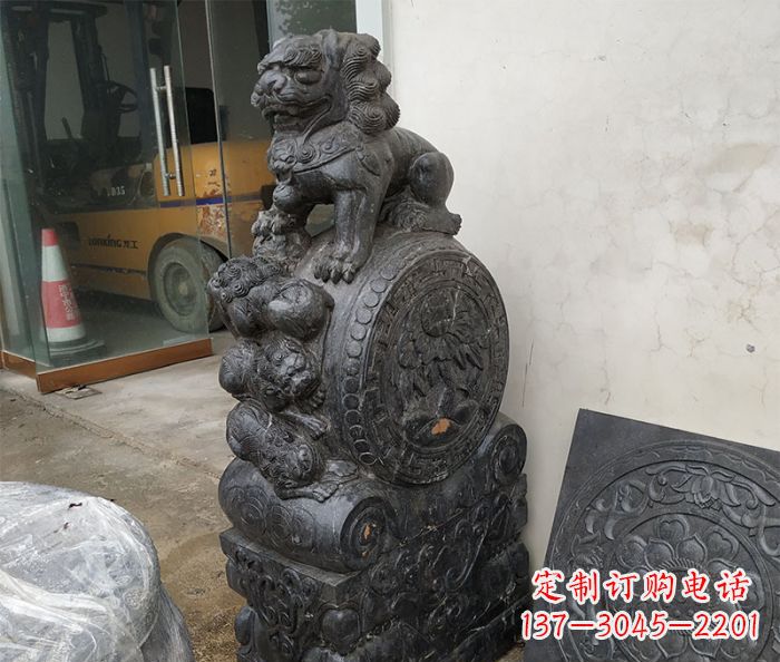 宁波狮子抱鼓石雕刻门墩