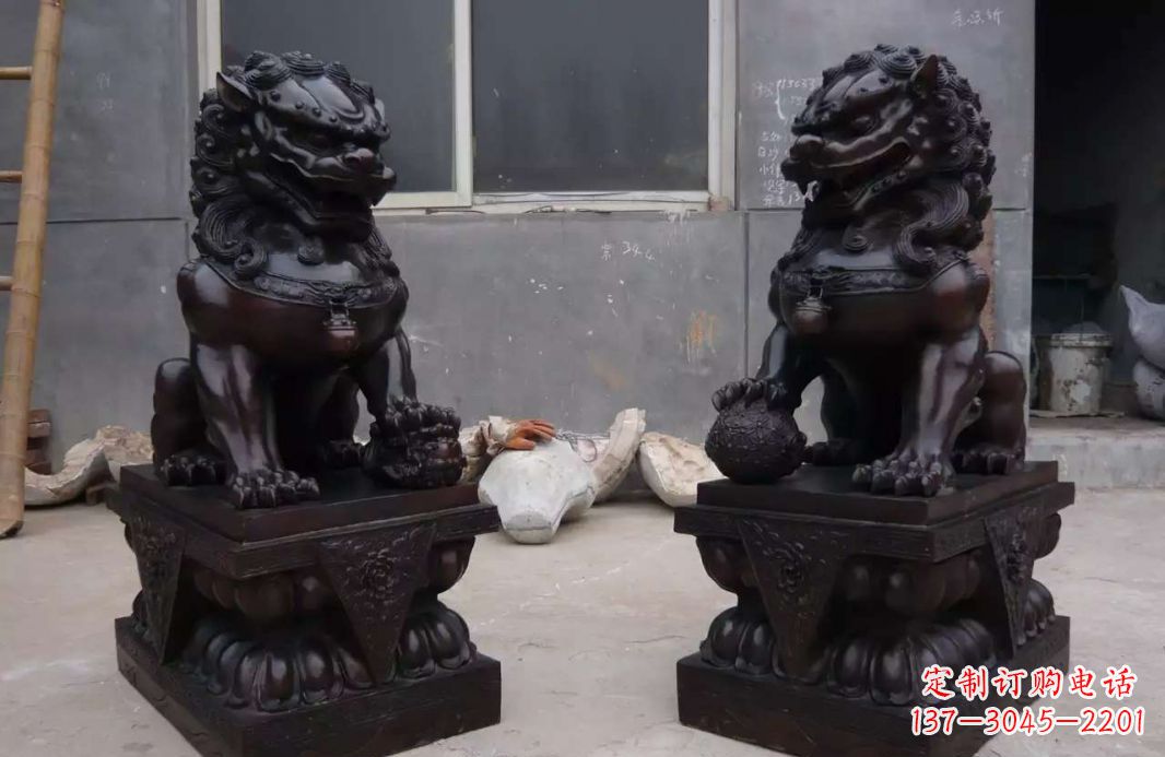 宁波中领雕塑狮子雕塑，超精致的铜雕艺术