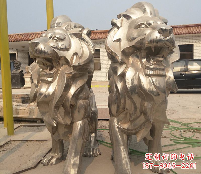 宁波象征力量与智慧的狮子雕塑