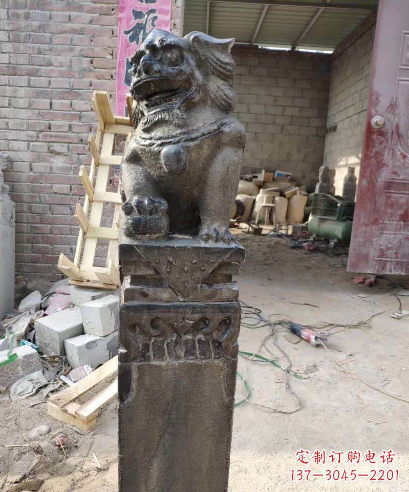 宁波狮子拴马雕塑,展现力量之美