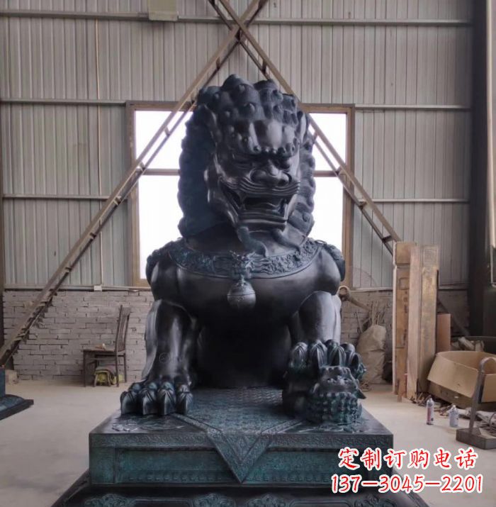 宁波狮子铜雕塑