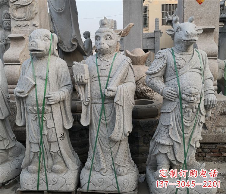 宁波十二生肖动物石雕,悦目明快!