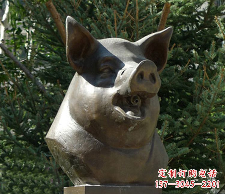 宁波十二生肖猪首铜雕,让你敬佩万年历史的艺术精髓