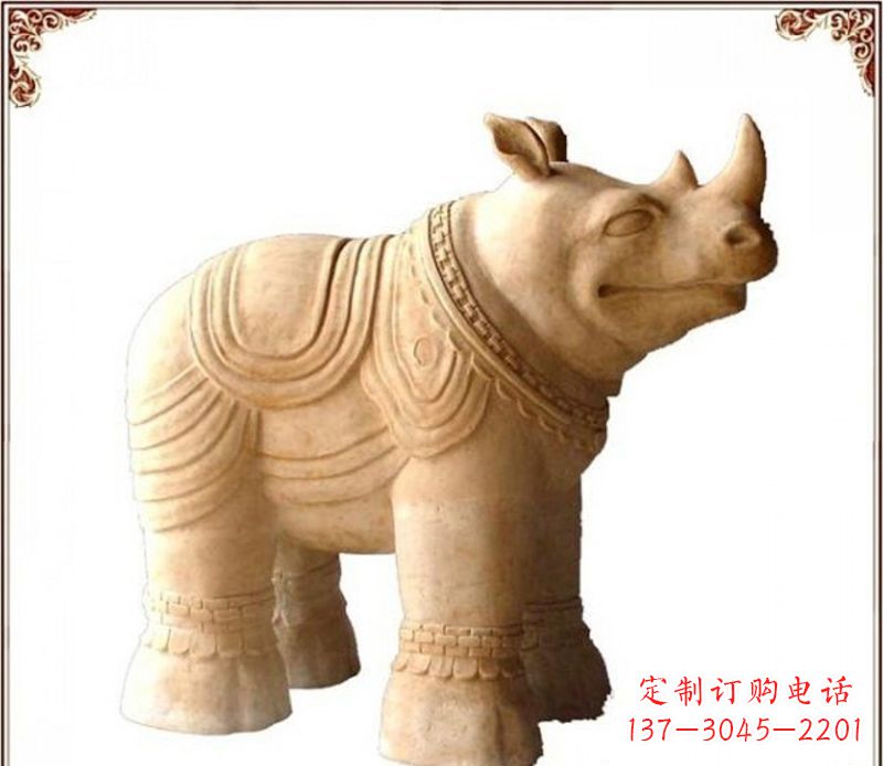 宁波石雕大水牛公园动物摆件