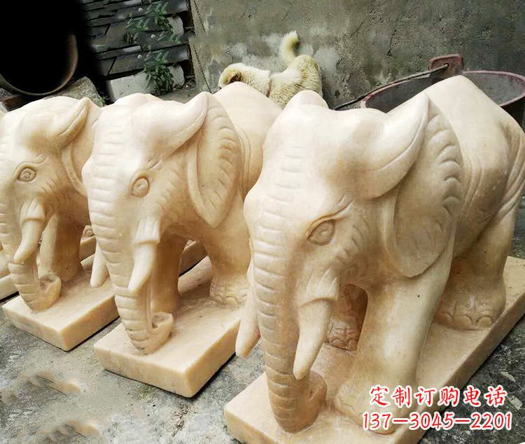 宁波石雕大象喷水