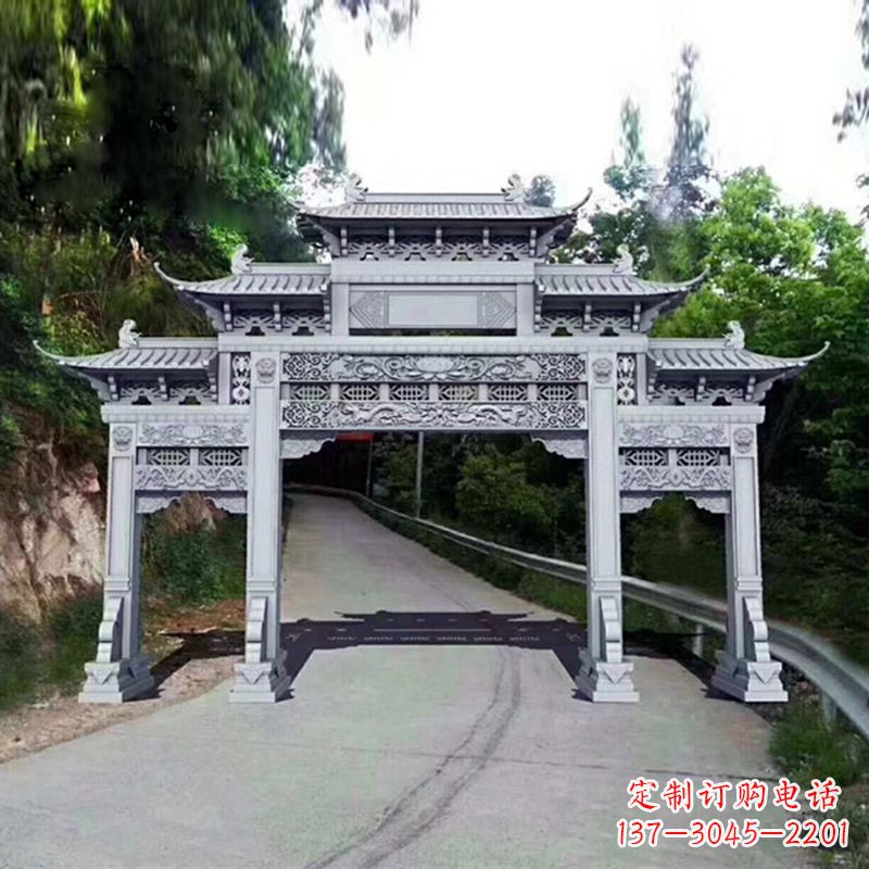 宁波艺术品般的牌楼雕塑