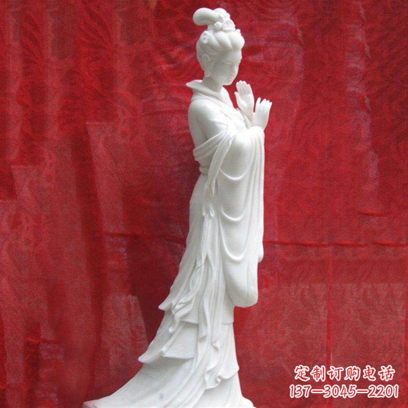 宁波精美无双的汉白玉貂蝉雕塑