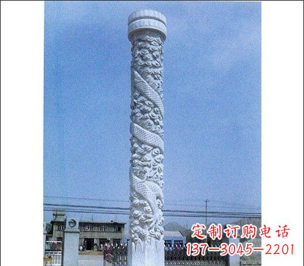 宁波中领雕塑厂家-优质定制龙柱石雕
