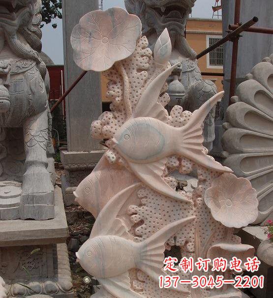宁波荷花鲤鱼雕塑,精美完美记录永恒美好