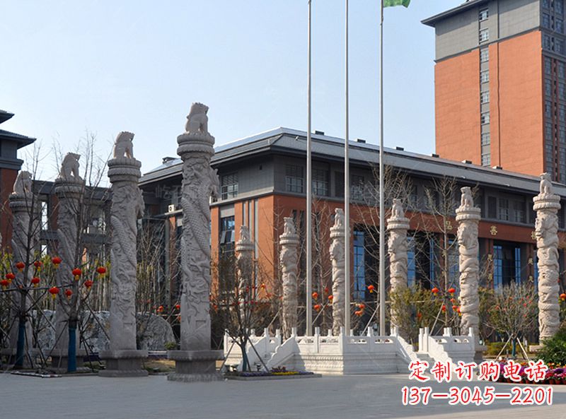 宁波石雕华表柱-企业政务部门广场景观装饰柱