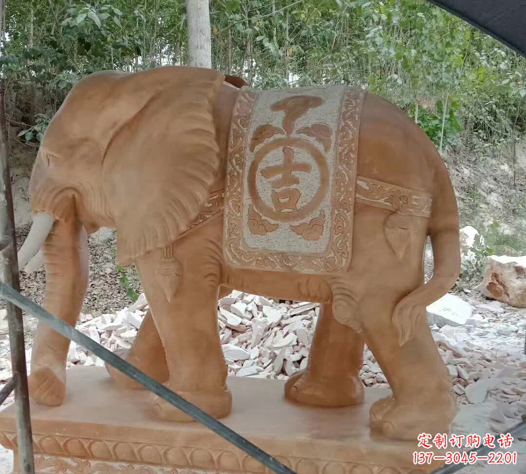 宁波石雕吉祥大象雕塑