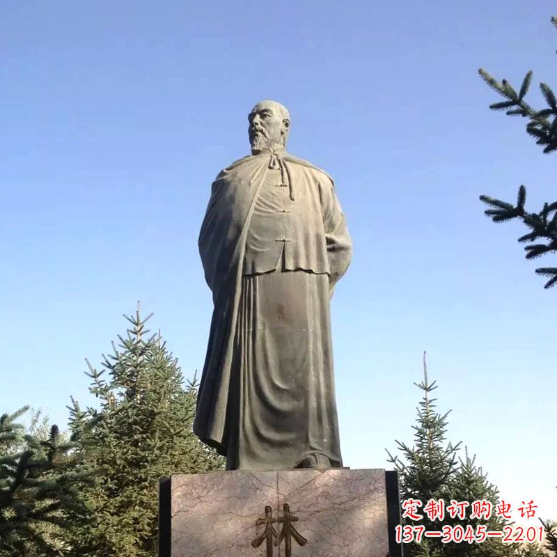 宁波令人敬畏的林则徐雕像