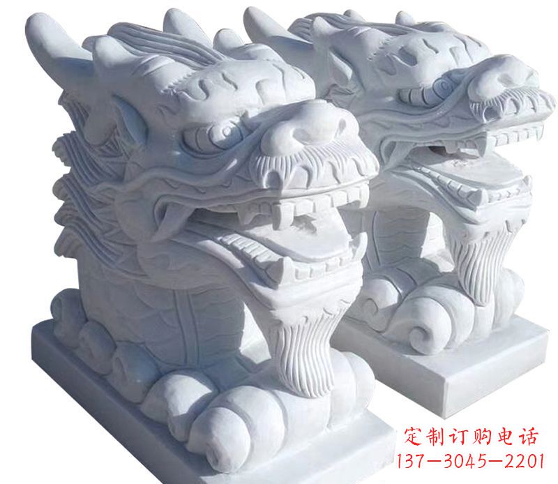 宁波精致石雕龙头雕塑,打造建筑雕塑景观