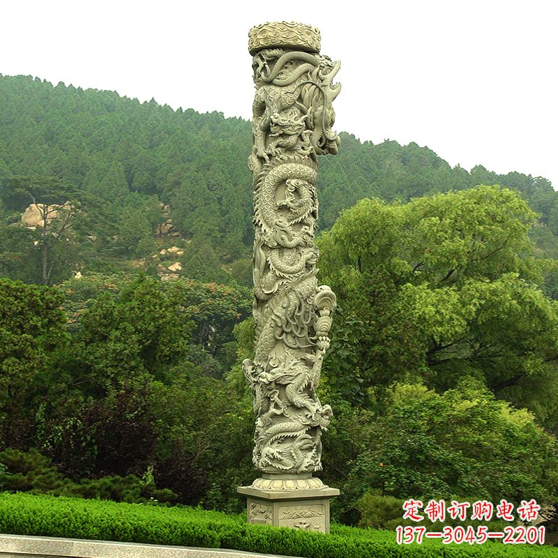 宁波中领雕塑：大气雄伟的石雕龙柱