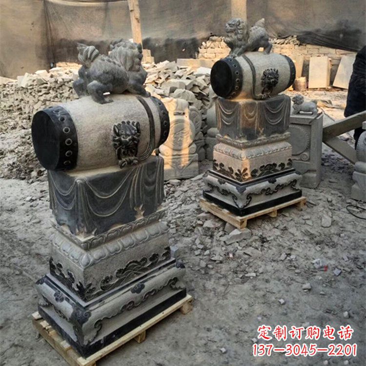 宁波定制大象雕塑石雕门墩，传承中国古典文化