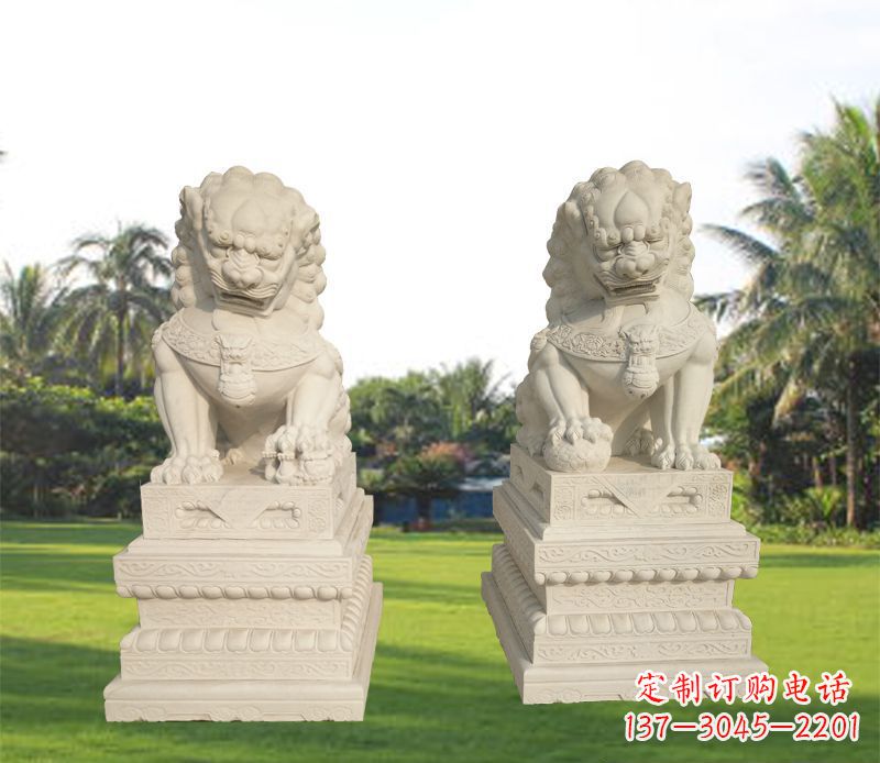 宁波狮子雕塑增添华贵气息