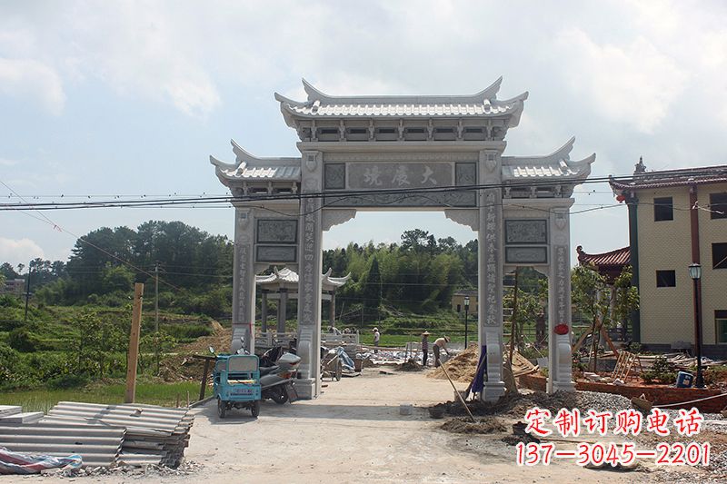 宁波中领雕塑:牌坊浮雕墙仿古雕塑工艺
