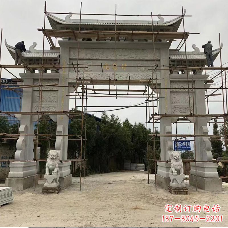 宁波领雕为您定制优雅牌坊雕塑