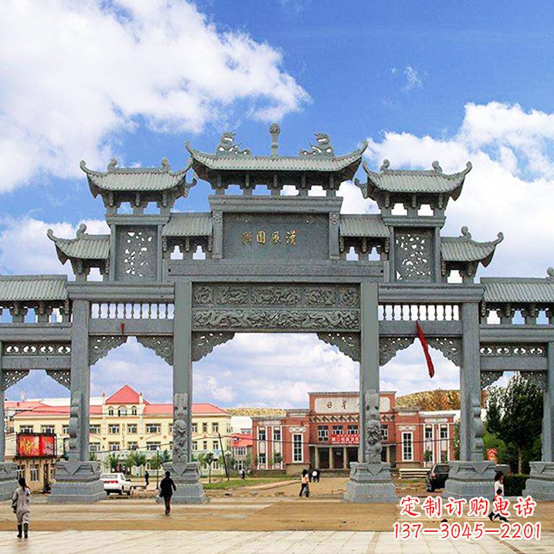 宁波石雕牌坊-专业牌楼雕塑定制