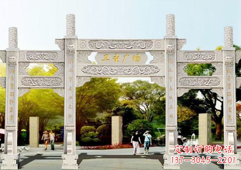 宁波石雕牌坊雕塑,尊贵而独特