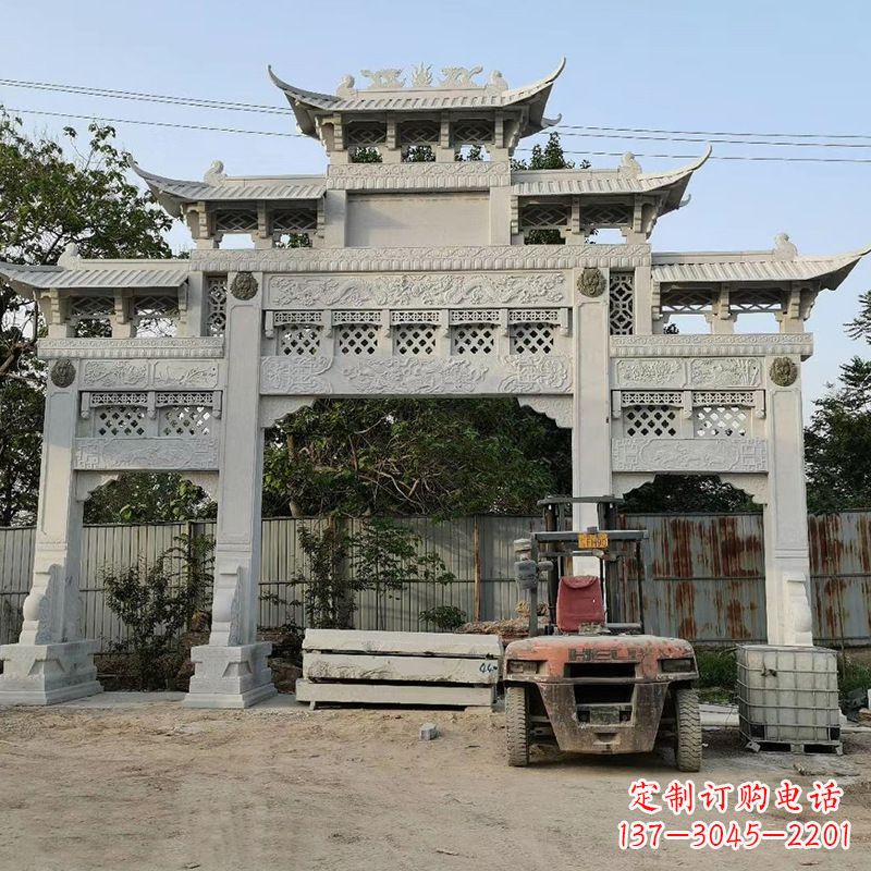 宁波石雕牌坊楼兰雕塑产品介绍: