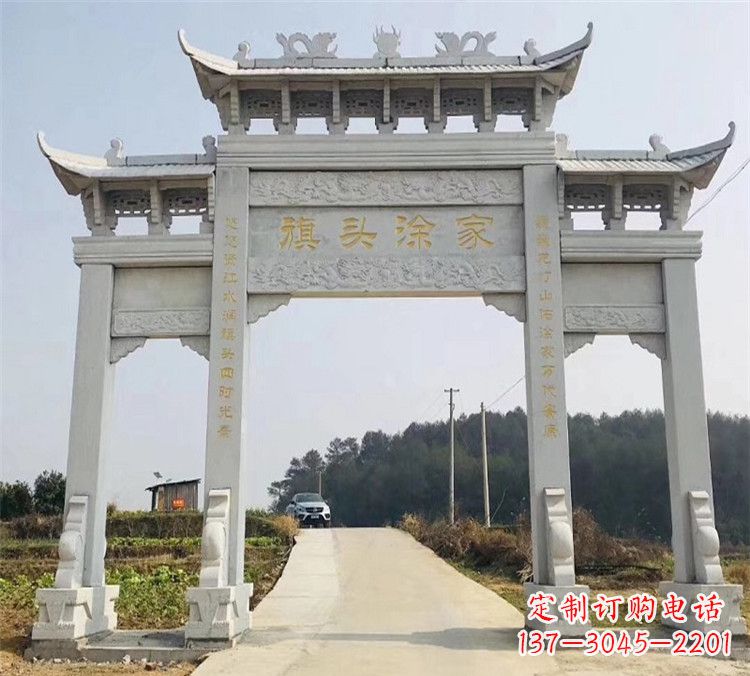 宁波精致定制石雕牌楼雕塑